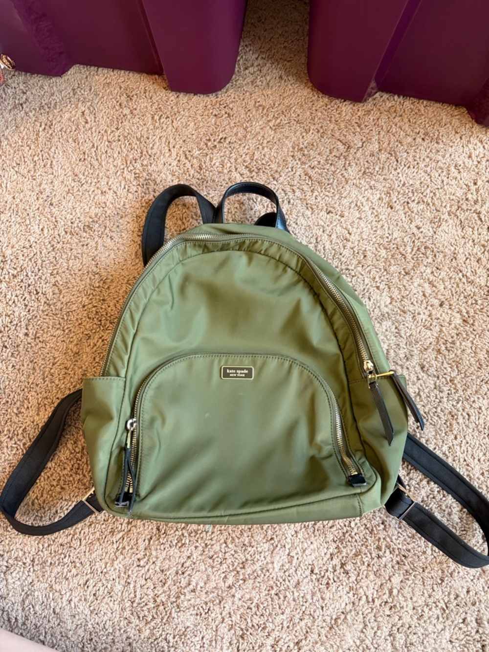 kate spade Olive Green Mini Backpack